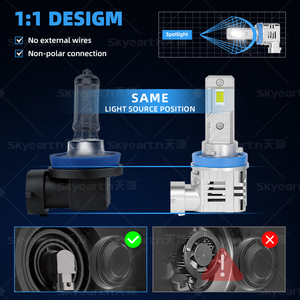 ไฟหน้ารถบรรทุก L1 H11 LED ประหยัดพลังงาน 35W หลอดไฟแบบท่อทองแดงระบายความร้อน อายุการใช้งานยาวนาน ไฟหน้าสำหรับส่งออก มีสินค้าในสต็อก - Product Image 6