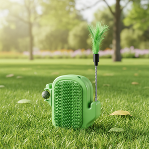 Griffoir mural classique écologique pour chat avec brosse anti-poils, bâtonnet de chatouillage à herbe à chat et masseur pour soulager les <span class=keywords><strong>d</strong></span>émangeaisons - Jouet pour chat - Product Image 1