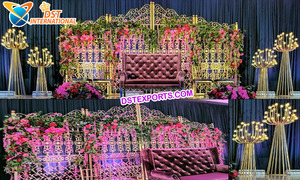 Lujo boda escenario Metal arte pantalla Props venta al por mayor boda banquete Metal Props decoración alta calidad boda escenario Metal Props - Product Image 2