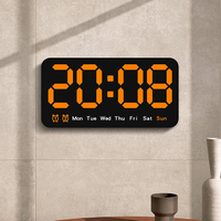 Modèle d'insertion de lettres, calendrier numérique lumineux géant intelligent de bureau extérieur, mini calendrier lumineux à ressort, kit d'horloge numérique avec alarme jour et heure