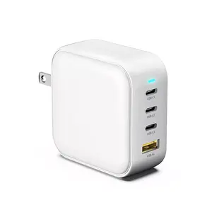 超快100W智能台式机PPS GaN 4端口可折叠旅行型C PD 3.0充电器块快速多Usb C型充电器