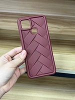 Étui de téléphone en matériau tissé marron pour oppo A15 nouvelle grande coque de téléphone en TPU souple tissée pour étui oneplus 12R pour 1 + NORD CE4 LIT/GE4
