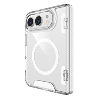 Funda Protectora para iPhone 18 Fold con Lente de Pantalla Elevada de 1.2mm, Carcasa Rígida Transparente de PC Anti-rayas, Anillo Magnético Integrado, Protección Anti-caídas, Delgada