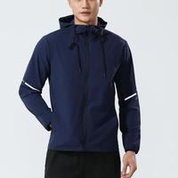 Veste coupe-vent personnalisée pour homme, tissu imperméable de haute qualité, toucher doux, fermeture éclair haute élasticité, réfléchissante, anti-UV