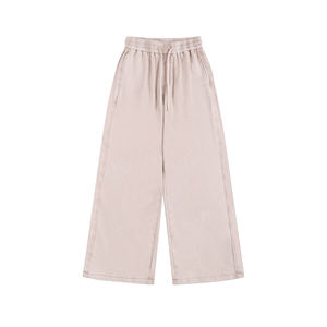 Pantalon de survêtement surdimensionné jambe droite Streetwear 350GSM pantalon de survêtement lourd lavé en détresse - Product Image 1