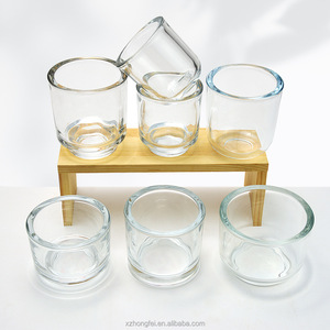 Portavelas de Vidrio Ámbar Hongfei Hecho a Mano de Alta Calidad, con Paredes Gruesas, 175ml/340ml, para Navidad, Bodas, Uso Profesional - Product Image 2