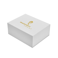 Boîte cadeau de luxe portable pour perruque, faite à la main, rigide, avec logo personnalisé, pelliculage mat, gaufrage, fermeture magnétique et doublure en satin