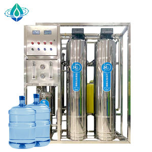 Système de traitement d'eau par osmose inverse à deux étages 500 L/h avec moteur et boîte de vitesses, garantie 1 an, purificateur d'eau salée et dure RO - Product Image 1