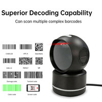 Escáner de Códigos de Barras QR 2D con Interfaz USB, Sensor Automático, Omnidireccional, Manos Libres