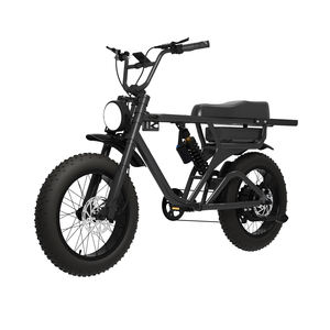 Vélo électrique vintage à suspension intégrale avec pneus larges, moteur de moyeu arrière 500w 750w, batterie au lithium, le <span class=keywords><strong>plus</strong></span> populaire des OEM - Product Image 2