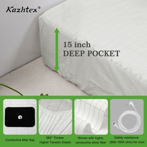 Lenzuolo con Fibre d'Argento e Cotone per Messa a Terra - Biancheria da Letto Conduttiva Antistatica per un Sonno Migliore - Product Image 3