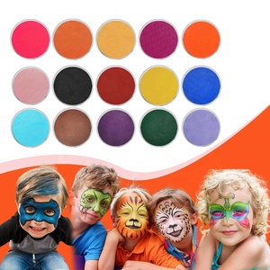 Palette ronde à usage unique de 30 g, facile à appliquer et à nettoyer, <span class=keywords><strong>peinture</strong></span> corporelle brillante pour enfants avec un nouveau pigment pour la <span class=keywords><strong>peinture</strong></span> sur visage. - Product Image 1