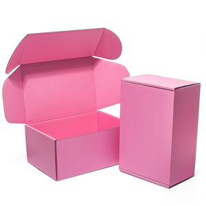 Boîtes d'expédition en carton personnalisées avec logo, petites entreprises, emballage pliable en carton ondulé recyclé pour chaussettes, vêtements, chapeaux - Product Image 2