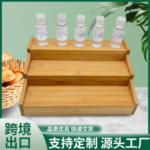 Bamboo Three Tiered <b>Spice</b> <b>Rack</b> Foldable Standing Kitchen Storage Organizer <b>For</b> Home Use - Product Image 5
