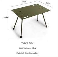 Table pliante de camping, table de pique-nique portable réglable en aluminium pour le camping en plein air IGT