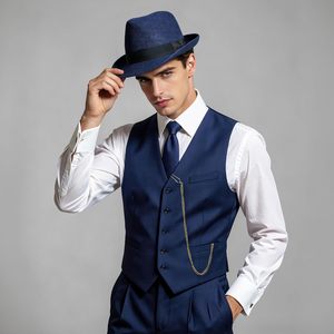 SOLPOP Ensemble d'accessoires pour homme style Gatsby des années 20, chapeau Fedora vintage, costumes des années 20 pour fête Gatsby - Product Image 3