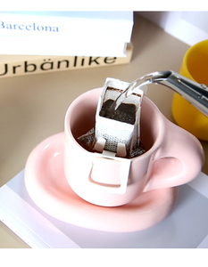 Ensembles de tasses de tournesol en céramique faites à la main Tasse et soucoupe de luxe en céramique au design personnalisé moderne Cadeau Tasse à bulles de café - Product Image 4