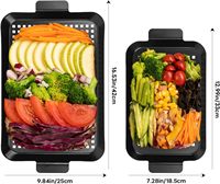 Plateau alimentaire perforé en acier inoxydable 430, accessoires de barbecue, revêtement noir, plaque de cuisson, paniers de grillade