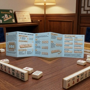 Manuel d'instructions personnalisé en papier écologique et recyclable <span class=keywords><strong>pour</strong></span> jeux de cartes, livres d'instructions personnalisés <span class=keywords><strong>pour</strong></span> jeux de Mahjong, cartes - Product Image 2