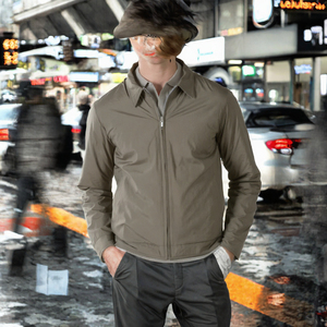 Mens Lightweight Windproof <b>Zip</b> <b>Up</b> <b>Jacket</b> Casual Collar Outerwear for Commuting Travel - Product Image 3