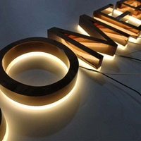 Letrero 3D Personalizado para Exteriores, Letrero con Logotipo para Tienda o Negocio, Letras de Canal Metálicas Retroiluminadas, Letrero LED Iluminado para Negocios