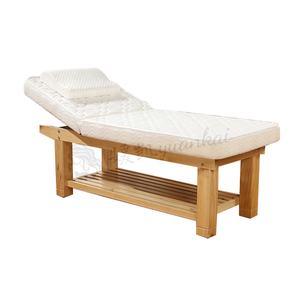 Cama de masaje no eléctrica para salón de belleza Masaje de acupuntura dedicado cama de belleza de madera maciza - Product Image 6