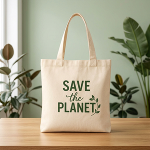 Sac fourre-tout en toile de coton de qualité supérieure, lavable et réutilisable, idéal pour le shopping, la promotion et les cadeaux, en vente - Product Image 1