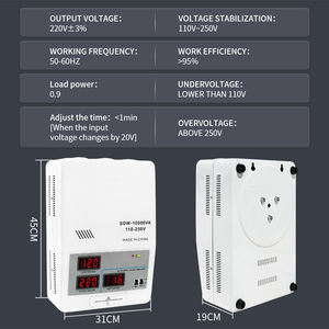 Медный однофазный стабилизатор напряжения переменного тока SVC 230В 50Гц 1-15 кВА с ЖК-дисплеем и защитой от перегрузки - Product Image 5