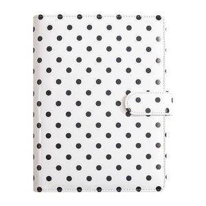 Carnet à feuilles mobiles en cuir écologique A5 motif Macaron XD A6 avec pince à billets magnétique et 100 feuilles pour planificateur budgétaire - Product Image 4