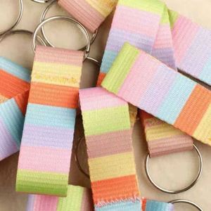 Polyester Keychain Accessories Decorative Fabric Patch for <b>Key</b> <b>Ring</b> Colorful String Pendant Keychain for Backpack - Product Image 3