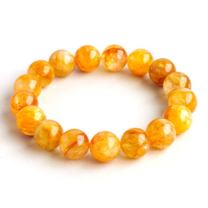 Wholesale Natural Full Golden <strong>Healer</strong> Quartz Beads Stone High Quality Full Yellow Crystal Bracelets for Gifts - Product Image 1