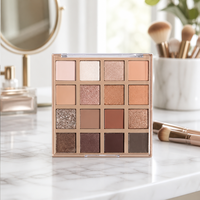 Palette de fards à paupières minéraux 16 couleurs, tons clairs et foncés, neutres, nus, mats, scintillants, longue tenue, maquillage en poudre, vente en gros