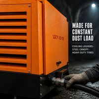 Compresseur d'air diesel haute pression 14 bars 20 m³ par minute avec moteur Cummins monté sur remorque pour forage en profondeur