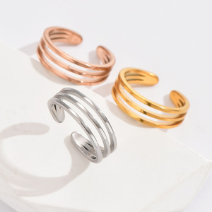 Stainless Steel Triple C-shaped Toe <b>Ring</b> for Women Girl 18K Gold Plated Jewelry Adjustable Open Tail <b>Stacking</b> <b>Rings</b> Summer Beach - Product Image 6