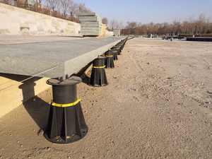 Sunsbuild Plastic High Performance Adjustable Decking <b>Pedestal</b> System Industrial for Hotel Use Raised Floor Rooftop Terrace - Product Image 5