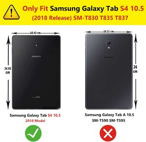 Étui pour <span class=keywords><strong>tablette</strong></span> <span class=keywords><strong>Samsung</strong></span> Tab <span class=keywords><strong>S4</strong></span>, 2018, 10.5 pouces pour T830 / T835, poignée de Protection légère, résistant aux chocs - Product Image 2