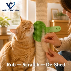 <span class=keywords><strong>Brosse</strong></span> de toilettage pour chat avec sangle en silicone, coussin de grattage à poils coniques, pour l'élimination des poils, protection d'angle, 4 couleurs, 40g - Product Image 6