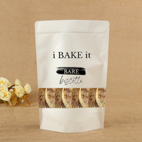 Sac d'emballage alimentaire en papier kraft pour fenêtre blanche, graines de Melon, noix, thé