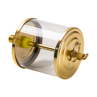 Lubrificateur à gravité en laiton avec vis de raccordement BSP mâle 3/8 po et diamètre extérieur 3 po, pour alimentation goutte à goutte, avec coupelle d'huile en verre