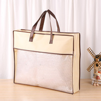 Sac à fermeture éclair non tissé en PVC transparent pour emballage de couverture d'oreiller de couette de drap de lit pour une utilisation dans le salon