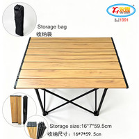 Table pliante portable en aluminium légère pour le camping en plein air, taille moyenne