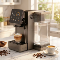 Cafetera Espresso Totalmente Automática con Pantalla Táctil, Bomba Italiana de 19 Bares, Espumador de Leche, Tanque de Agua de 1.8L, Cafetera Barista