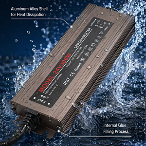 Jingruian 12V 24V <b>Waterproof</b> <b>Switching</b> Power Supply IP67 Outdoor LED <b>Light</b> Box DC Transformer 300W - Product Image 1