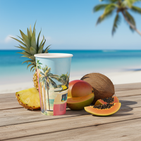 CocoTree BioSafe Gobelets en papier de cocotier écologique 100% huile/étanche biodégradable stérilisé jetable de qualité alimentaire