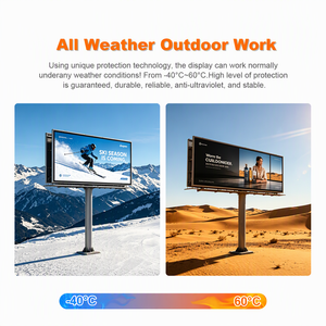 Afficheur LED couleur plein format P10 pour extérieur, affichage publicitaire 4K, signalisation numérique étanche IP65, haute luminosité - Product Image 4