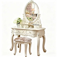 Table de toilette multifonctionnelle de style européen, avec armoire de rangement intégrée, idéale pour les petits appartements et les chambres à coucher