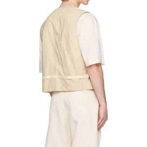 Chaleco de Algodón Ligero Personalizado, Color Beige, Resistente al Viento, con Múltiples Bolsillos con Cremallera, Chaleco Técnico Multifuncional para Pesca y Trabajo - Product Image 3