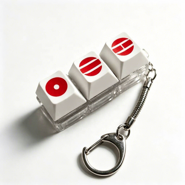 Personalized LED Plastic Mechanical Toy Logo Anime Cartoon Design Cute Animal Custom Keyboard Keycap Clicker Fidget Keychain