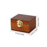 Kotak Jam Tangan Kayu Mewah Tunggal, Kotak Kayu Persegi Panjang dengan Tutup Lipat, Kotak Kayu Walnut untuk Miniatur Makanan, Kotak Kayu Sangat Kecil