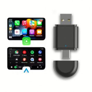 Nouvel adaptateur universel sans fil CarPlay USB Type-C à double interface pour Apple CarPlay Android Auto Plug and Play CarPlay Smart Box - Product Image 1